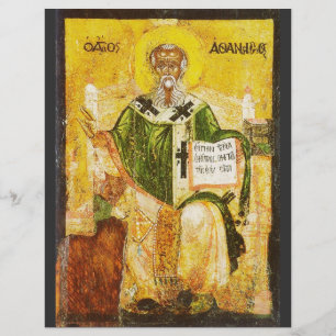 Orthodoxe icoon van Sint-Athanasius van Alexandrië Flyer