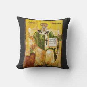 Orthodoxe icoon van Sint-Athanasius van Alexandrië Kussen