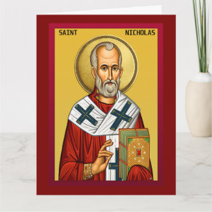 Orthodoxe icoon van Sint Nicolaas 09 Kaart