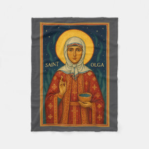 Orthodoxe icoon van Sint Olga van Alaska Fleece Deken