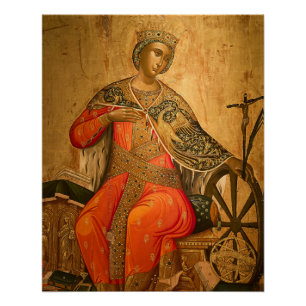 Orthodoxe icoon van St. Catharina van Alexandrië Perfect Poster