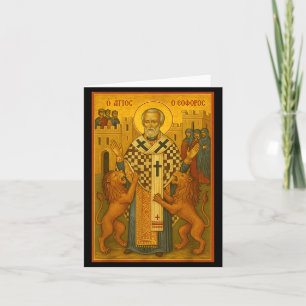 Orthodoxe icoon van St. Ignatius van Antiochië  Kaart