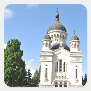 Orthodoxe kathedraal in Cluj Napoca, Roemenië Vierkante Sticker