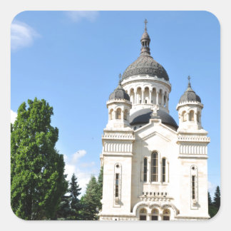 Orthodoxe kathedraal in Cluj Napoca, Roemenië Vierkante Sticker