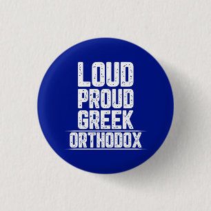Orthodoxe Kerk l Grieks l Grappig Gezegde, Ronde Button 3,2 Cm
