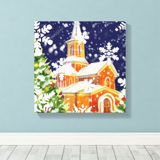 Orthodoxe kerst canvas afdruk (Insitu (Houten vloer))