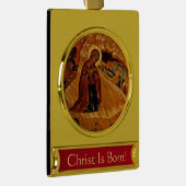 Orthodoxe kerstfeestdagen, symbool verguld banner ornament (Rechts)