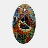 Orthodoxe kerstversiering op nationaal niveau keramisch ornament (Rechts)