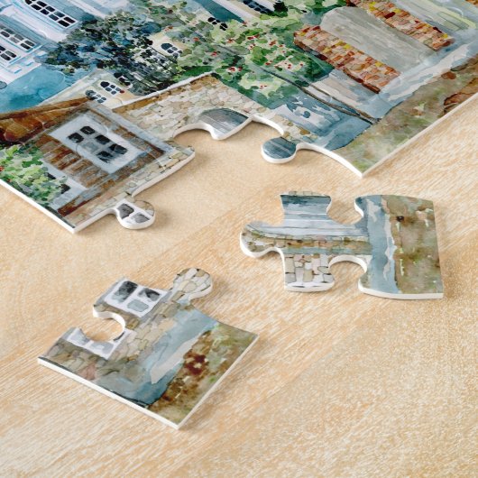 Orthodoxe kleine stad Zadonsk aquarelle Legpuzzel (Zijkant)