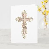 Orthodoxe kruis kaart (Gele Bloem)