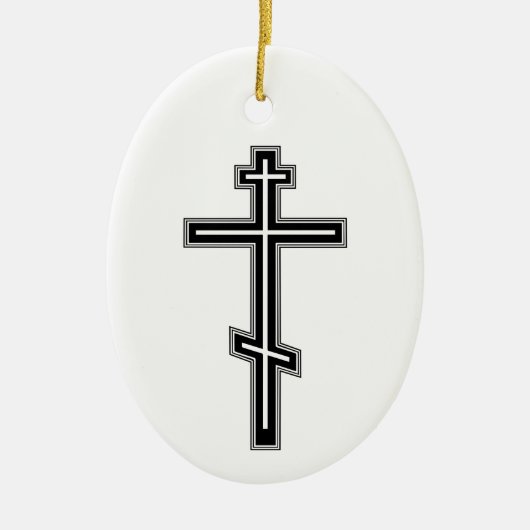 Orthodoxe kruis keramisch ornament (Voorkant)