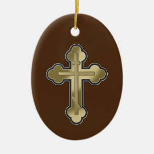 Orthodoxe kruis keramisch ornament