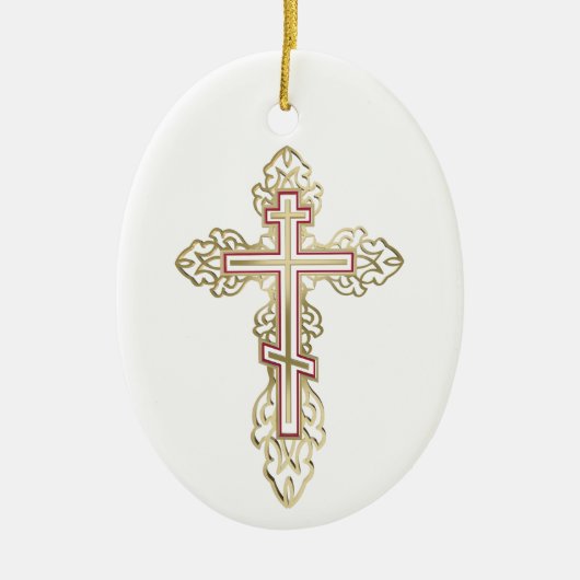 Orthodoxe kruis keramisch ornament (Voorkant)
