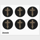 Orthodoxe kruis ronde sticker (Vel)