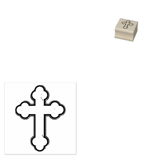 Orthodoxe kruis 	rubberstempel (Gestempeld)