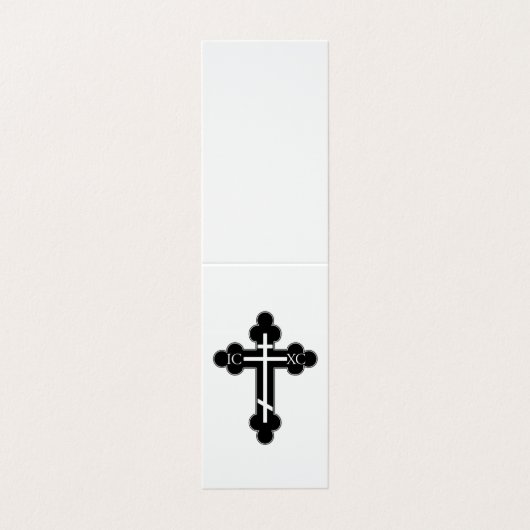 Orthodoxe kruis visitekaartjes (Buitenkant ongevouwen)