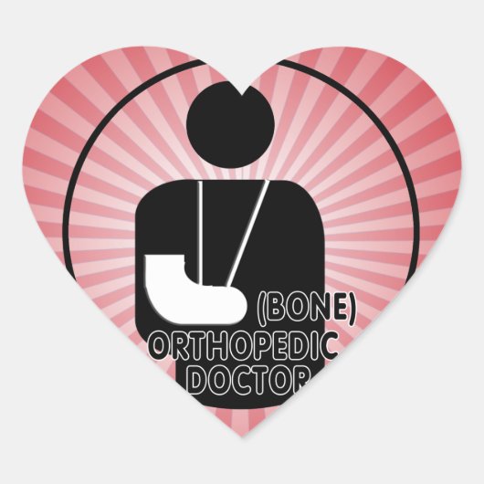 ORTHOPEDIC (BOT) DOCTOR LOGO HART STICKER (Voorkant)
