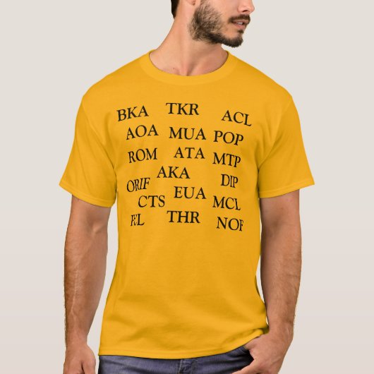 Orthopedisch Acronym T-shirt (Voorkant)