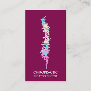 Orthopedisch arts chiropratisch roze wervelkolom visitekaartje