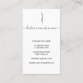 Orthopedisch arts vertebrae visitekaartje (Achterkant)