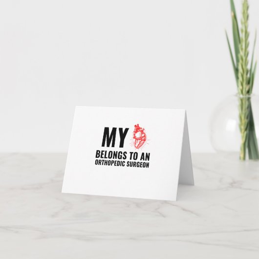 Orthopedisch chirurg grappig hart feestdagen kaart (Voorkant)