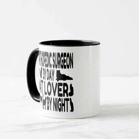 Orthopedisch chirurg houdt van katten mok (Voorkant links)