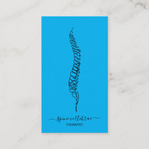 Orthopedisch dokter wervelkolom blauw visitekaartje