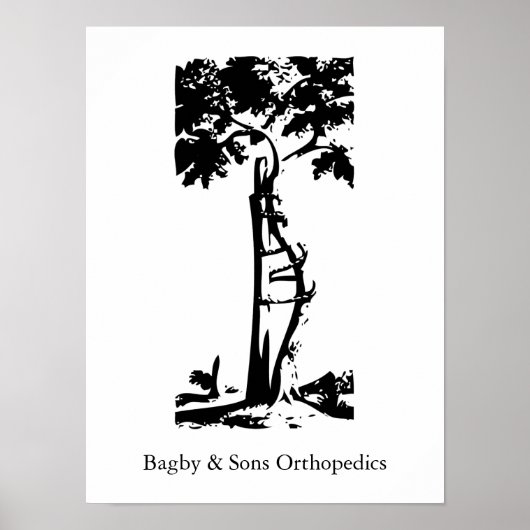Orthopedisch gekookte boom poster (Voorkant)
