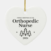 Orthopedisch Verpleegster 2024 Kerstornament Keramisch Ornament (Achterkant)