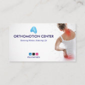 Orthopedische therapie | minimalistisch wit visitekaartje (Achterkant)