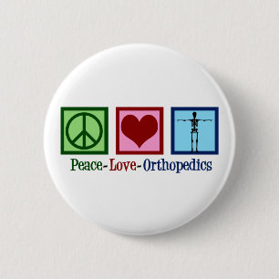 Orthopedist Peace Love Orthopedica Kantoor Ronde Button 5,7 Cm