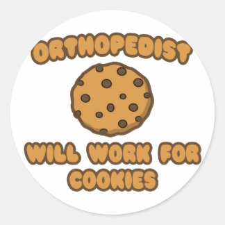 Orthopedist.. Werkt voor cookies Ronde Sticker