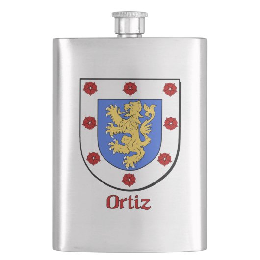 Ortiz Heraldic Shield Heupfles (Voorkant)