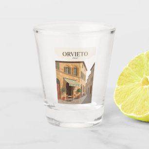 Orvieto, Italië, gevel van een café Shot Glas