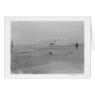 Orville Wright lors du premier vol à 120 pieds
