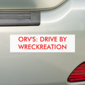 ORV'S: SCHIJFBYWRECKREATIE BUMPERSTICKER (Op auto)
