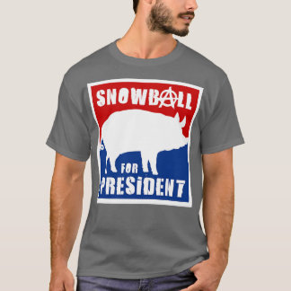 Orwell Animal Boerderij Sneeuwbal voor President T-shirt