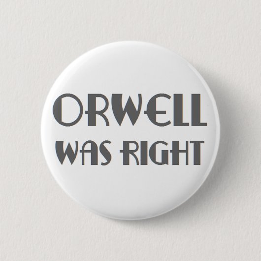 orwell had gelijk ronde button 5,7 cm (Voorkant)