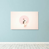 Oryctolagus cuniculus canvas afdruk (Insitu (Houten vloer))