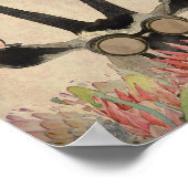 Oryx achter Protheembloemen Poster (Hoek)