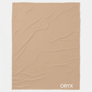 Oryx brown beige kleurnaam fleece deken