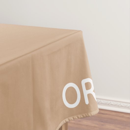 Oryx brown beige kleurnaam tafelkleed (Voorbeeld)