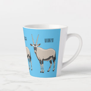Oryx cartoon illustratie latte mok