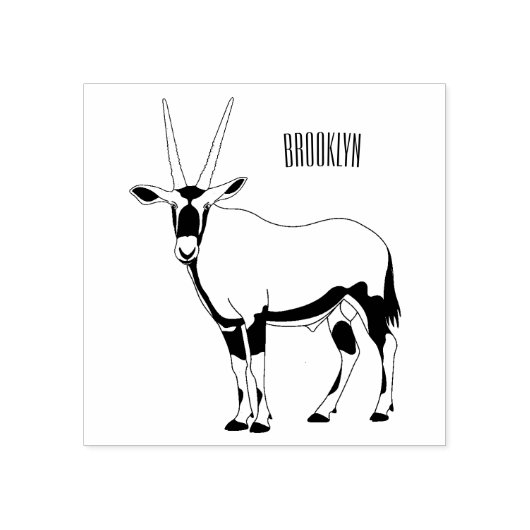 Oryx cartoon illustratie rubberstempel (Afrduk)