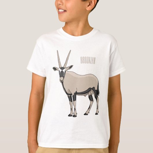Oryx cartoon illustratie t-shirt (Voorkant)