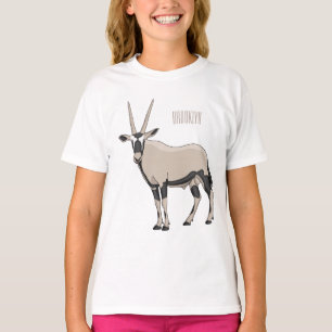 Oryx cartoon illustratie t-shirt