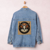 Oryx Emblem – Minimalist Horned Antelope Logo Denim Jacket (Hangar)