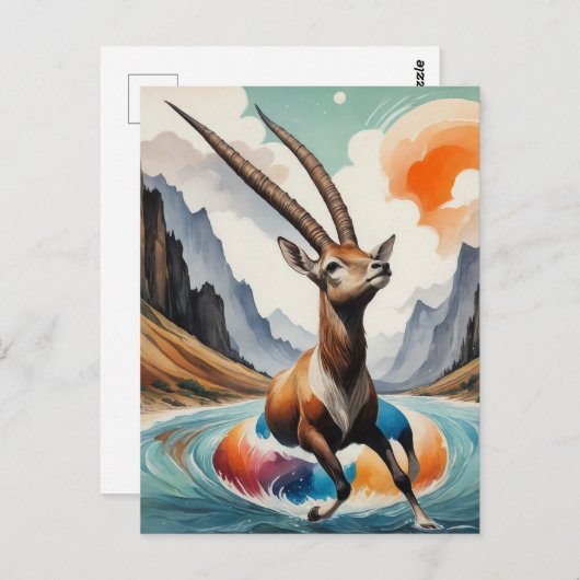 Oryx geniet van Float Trip Briefkaart (Voorkant / Achterkant)