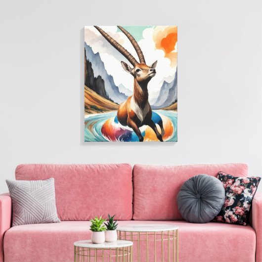 Oryx geniet van Float Trip Canvas Afdruk (Insitu (Woonkamer))