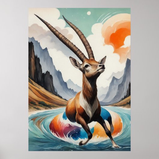 Oryx geniet van Float Trip Poster (Voorkant)